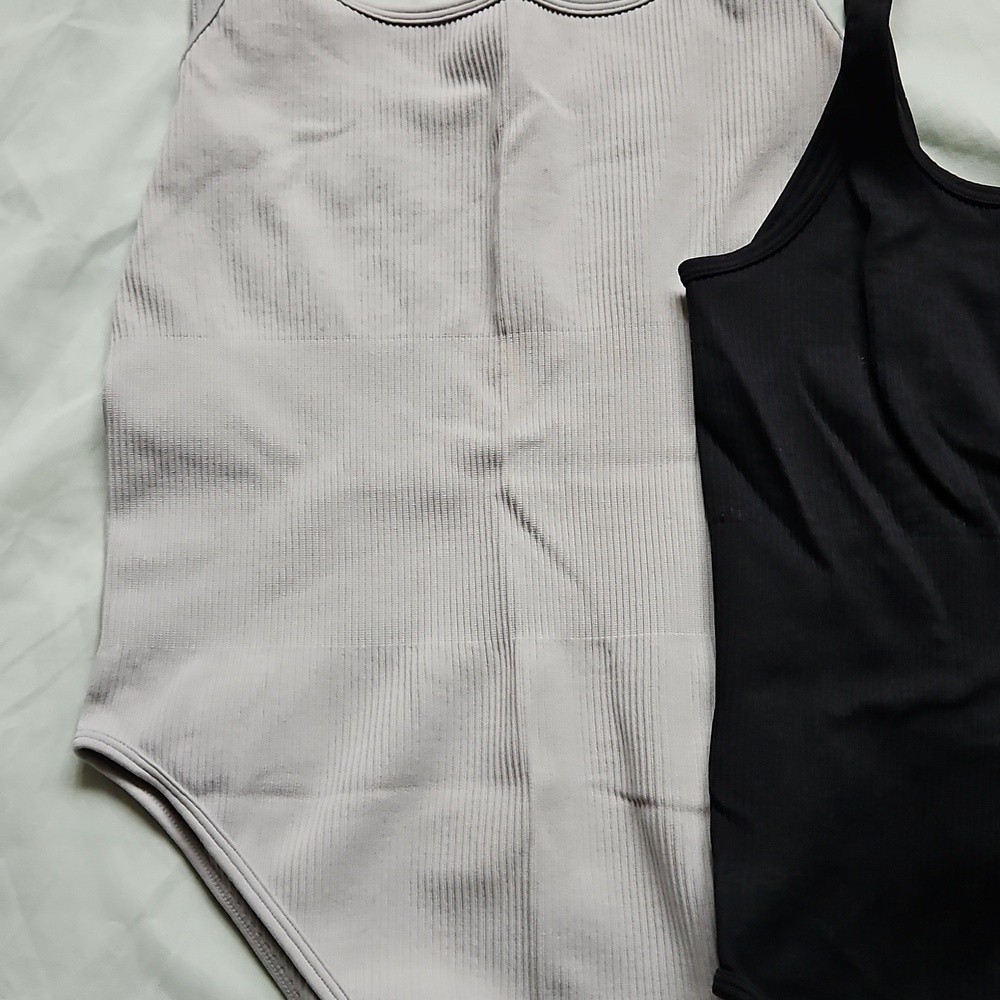 QQQ Black and Gray Bodysuit Set, Size L - Picture 4 of 8